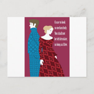 Charlotte Bronte "Jane Eyre" Geschenk mit Zitat Postkarte