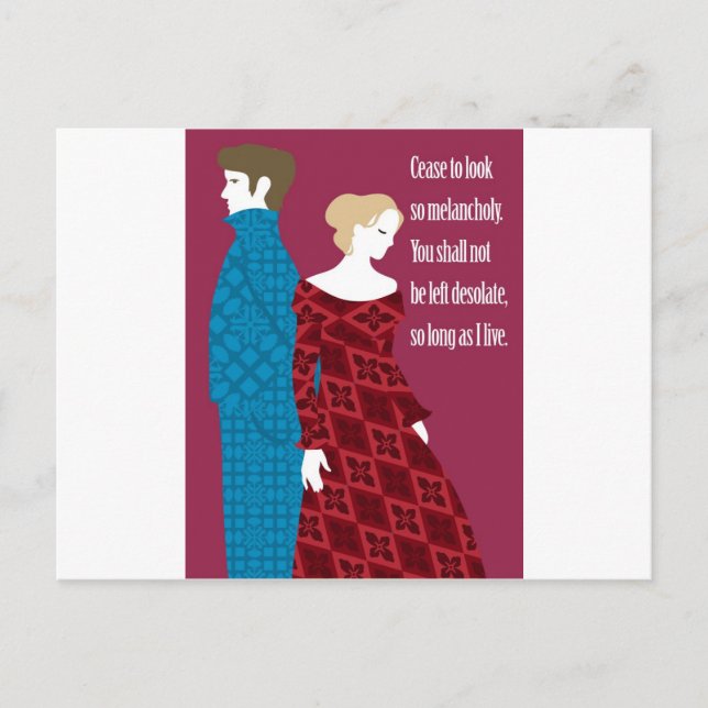 Charlotte Bronte "Jane Eyre" Geschenk mit Zitat Postkarte (Vorderseite)
