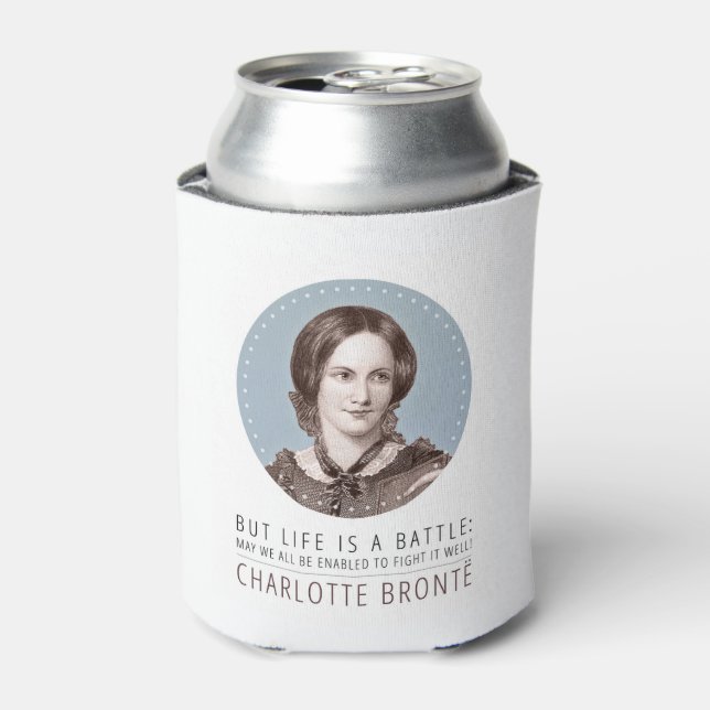 Charlotte Bronte Portrait und Zitat Dosenkühler (Kanne Vorderseite)