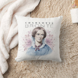 Charlotte Bronte Portrait von Richmond mit Blume Kissen