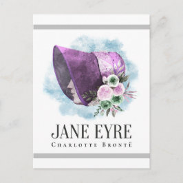Charlotte Bronte Portrait von Richmond mit Blume Postkarte