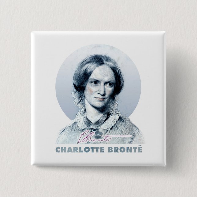 Charlotte Bronte Richmond Portrait Button (Vorderseite)