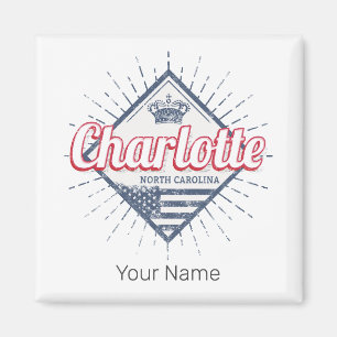 Charlotte City North Carolina Vereinigte Staaten Magnet