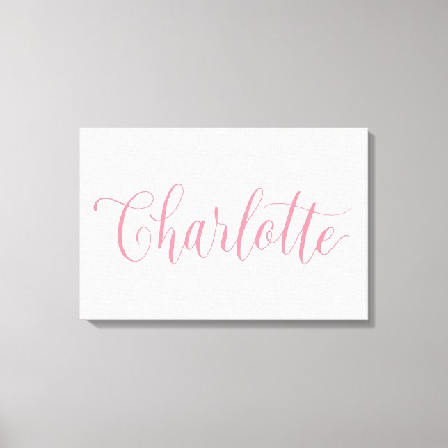 Charlotte - Entwurf der Handschrift Leinwanddruck (Vorderseite)