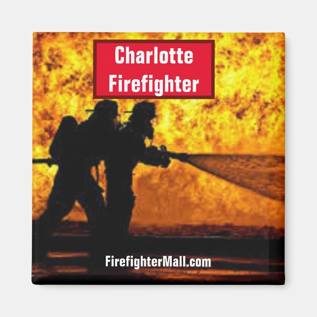 Charlotte Firefighter Magnet (Devant)