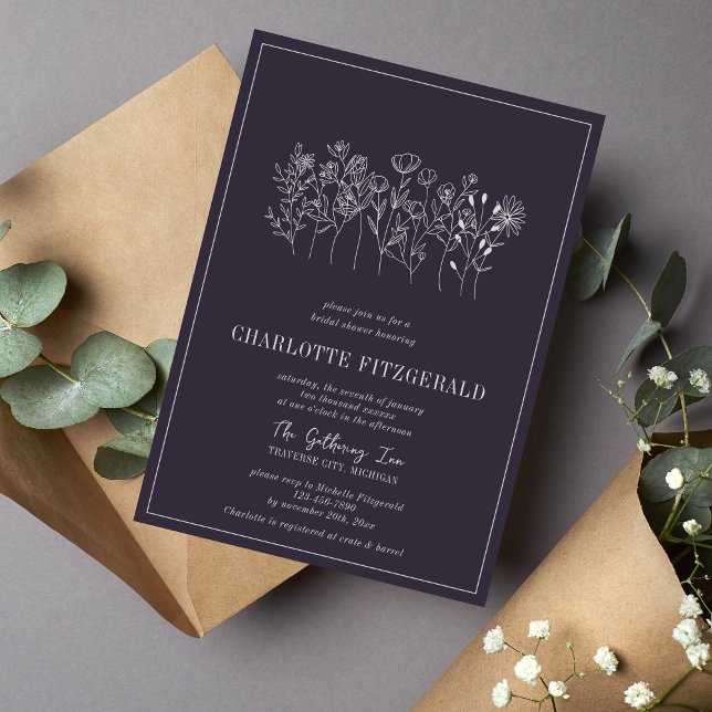 Charlotte Floral | Kurierte Farben | Brautparty Einladung (Von Creator hochgeladen)