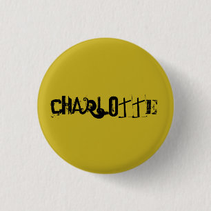 Charlotte frpm Waisen-Schwarzcharaktername Button