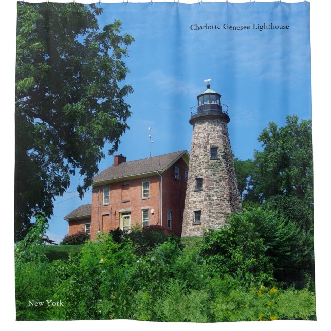 Charlotte Genesee Lighthouse Duschvorhang (Vorderseite)