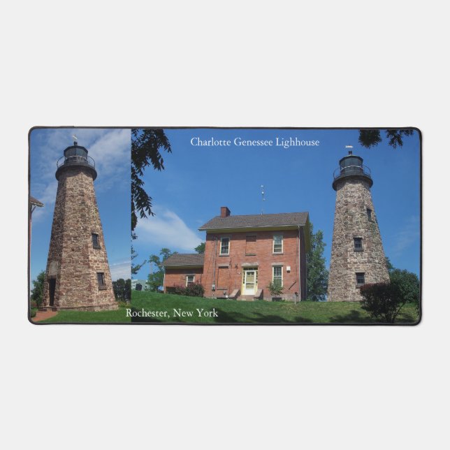 Charlotte Genessee Lighthouse Schreibtischmatte (Vorderseite)