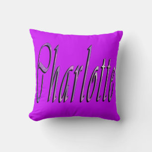 Charlotte Girls Name Logo Kissen