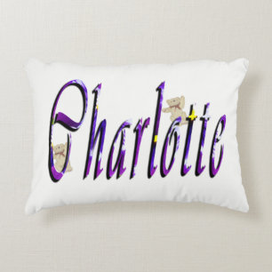Charlotte Girls Name Logo, Zierkissen