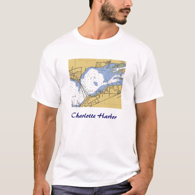 Charlotte-Hafen, Floridaseediagramm-Shirt T-Shirt (Vorderseite)