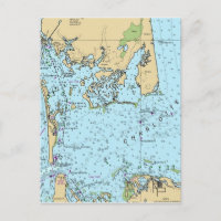 Charlotte Harbor Florida Vintage-Karte Postkarte