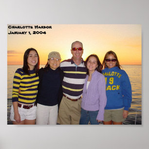 Charlotte Harbour Florida Sunset 1. Januar 2004 Poster