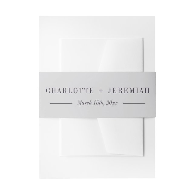 Charlotte | Kurierte Farben | Hochzeit Einladungsbanderole (Vorderseite Beispiel)