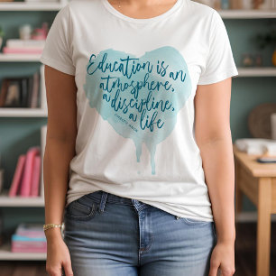 Charlotte Mason Homeschool Zitat Wasserfarbenes He T-Shirt