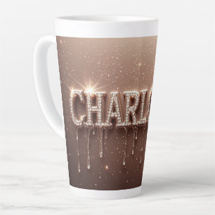 Charlotte Name in tropfendem Gold Milchtasse