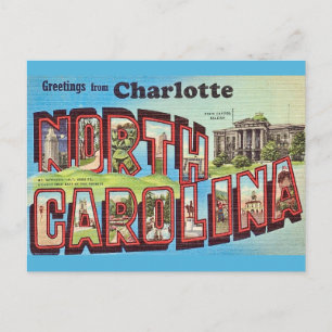 Charlotte NC alte Postkarte