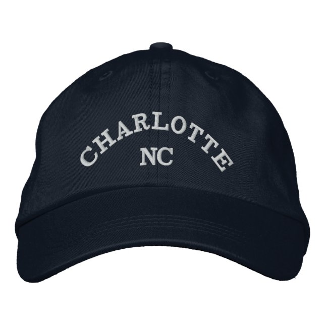 Charlotte NC bestickter Hut (Vorderseite)