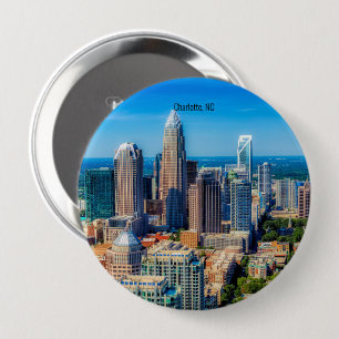 Charlotte, NC-Himmelspanorama Button