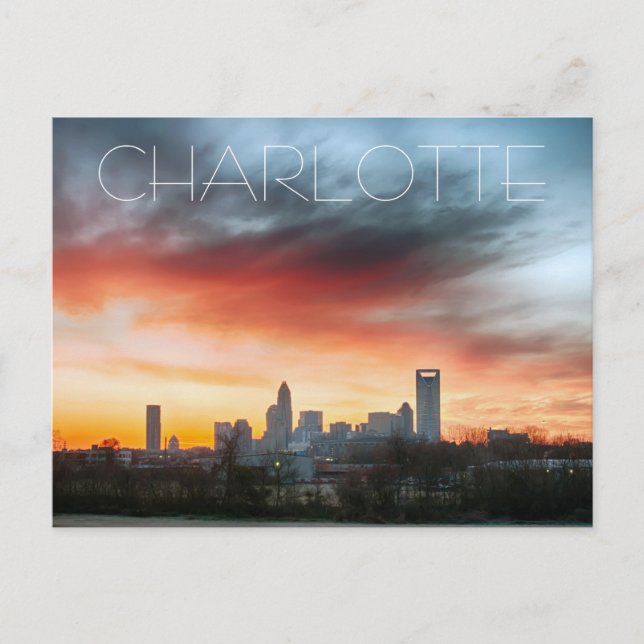 Charlotte NC Postkarte (Vorderseite)