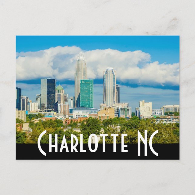 Charlotte NC Postkarte (Vorderseite)