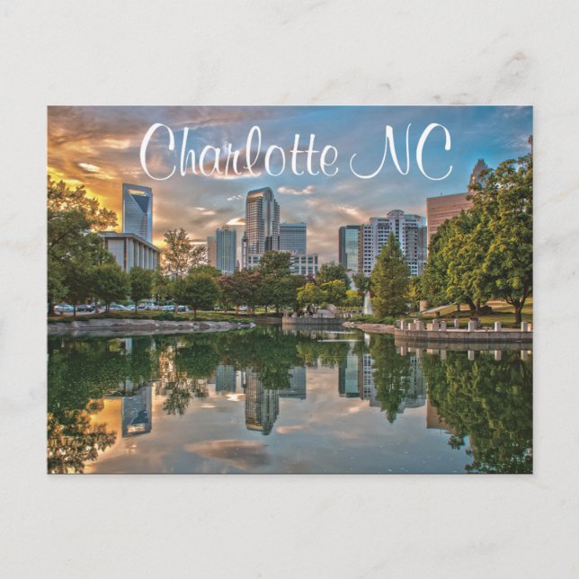 Charlotte NC Postkarte (Vorderseite)