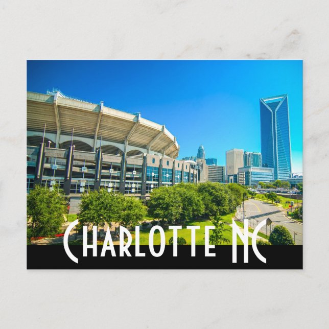 Charlotte NC Postkarte (Vorderseite)