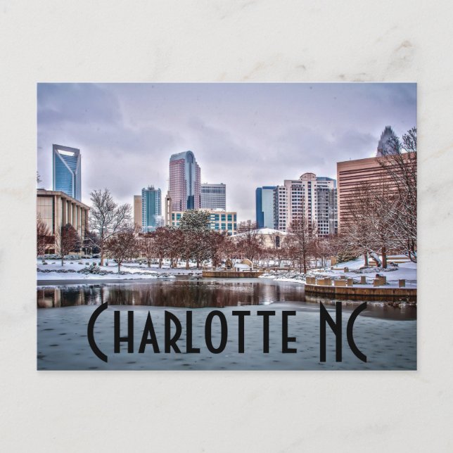 Charlotte NC Postkarte (Vorderseite)