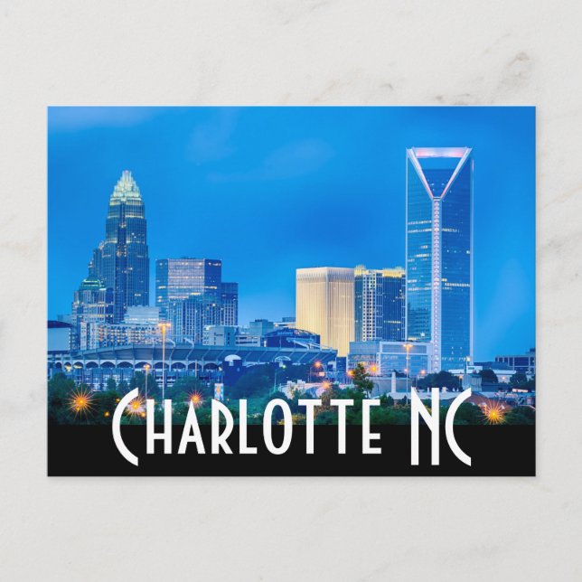 Charlotte NC Postkarte (Vorderseite)