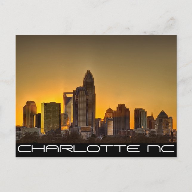 Charlotte NC-QUEEN CITY Postkarte (Vorderseite)