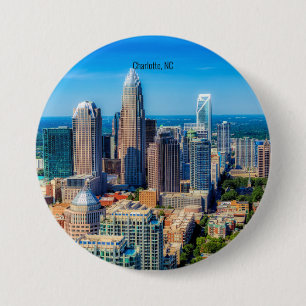 Charlotte, NC-Skyline-Foto Button