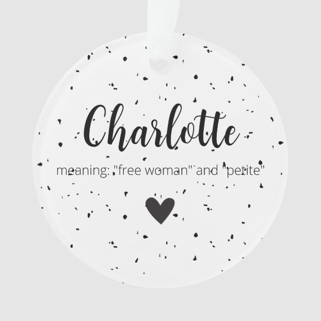 Charlotte Nom Signifiant Filles Filles Femmes Mini (devant)