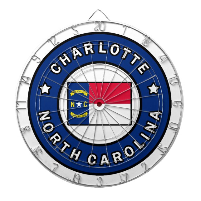Charlotte North Carolina Dartscheibe (vorne)