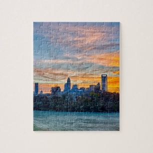 Charlotte North Carolina Herbstsaison City Skylin