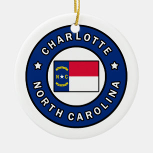Charlotte-North Carolina Keramik Ornament