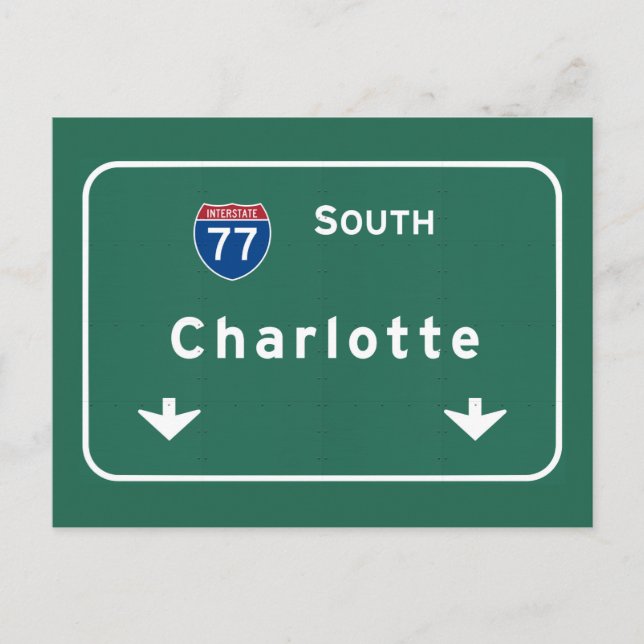 Charlotte North Carolina nc Interstate Highway : Postkarte (Vorderseite)