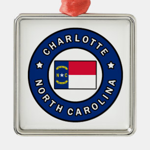 Charlotte North Carolina Ornament Aus Metall