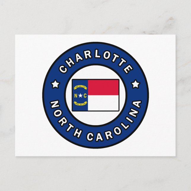 Charlotte North Carolina Postkarte (Vorderseite)