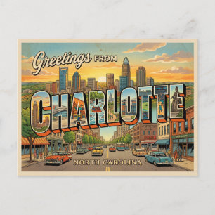 Charlotte North Carolina Postkarte