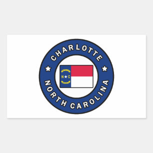 Charlotte North Carolina Rechteckiger Aufkleber