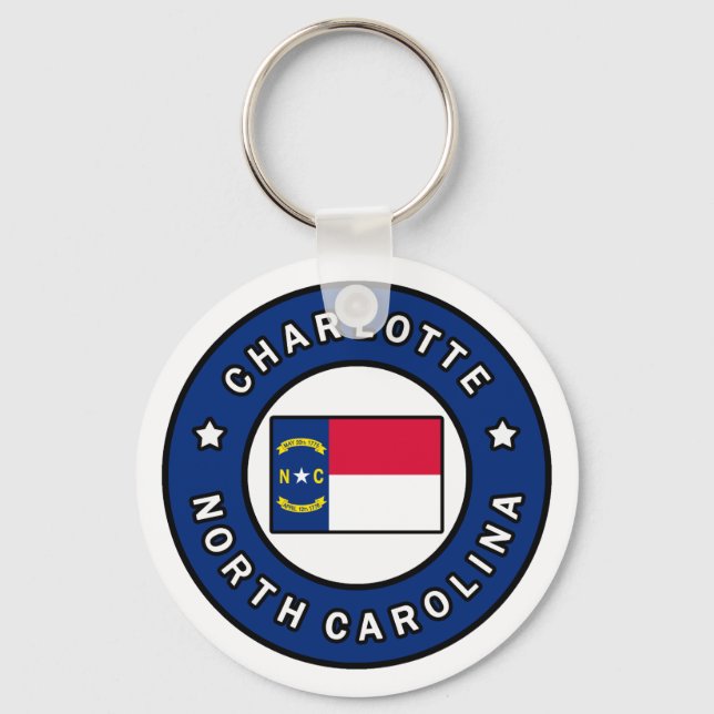 Charlotte North Carolina Schlüsselanhänger (Vorderseite)