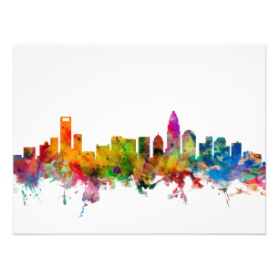 Charlotte North Carolina Skyline Fotodruck