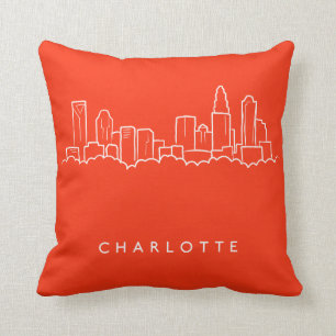 Charlotte, North Carolina-Stadt-Skyline Kissen