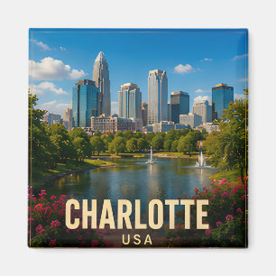 Charlotte North Carolina Urban Park Reise Magnet