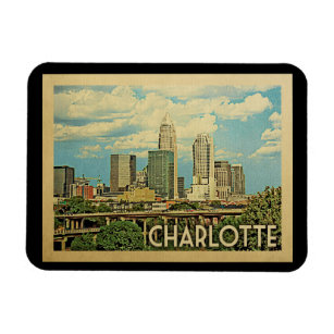 Charlotte North Carolina Vintage Reise Magnet