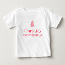 Charlotte Premier Bébé de Noël T-Shirt 1er Xmas No