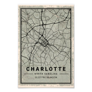 Charlotte Print Poster Canvas South Carolina