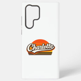 Charlotte Retro-Sonnenuntergang mit personalisiert Samsung Galaxy Hülle