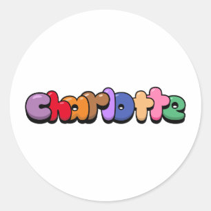Charlotte Runder Aufkleber